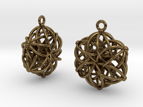 Tangle Earrings in Polished Bronze