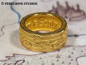 Ring - The Sun's Song in Polished Bronzed Silver Steel: 13 / 69