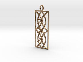 Sconce Pendant With Prongs for faceted stones in Natural Brass