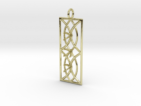 Sconce Pendant With Prongs for faceted stones in 18k Gold Plated Brass