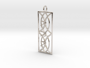Sconce Pendant With Prongs for faceted stones in Rhodium Plated Brass