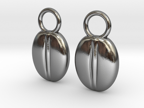 Coffeebean Pair in Polished Silver