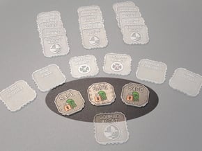 A.S.I.E. Safe tokens (4 pcs) in White Processed Versatile Plastic