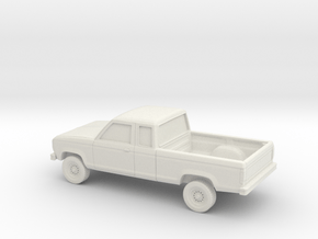 1/64 1983-88 Ford Ranger Ext Cab in White Natural Versatile Plastic