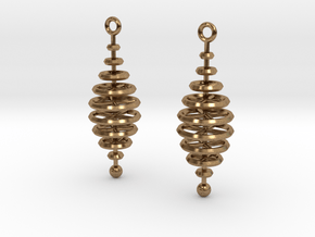 Ring-Stack Earrings in Natural Brass