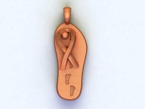 Cancer Sandal Pendant in 14k Rose Gold Plated Brass