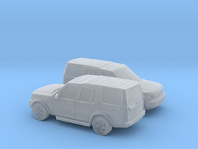 1/200 2X 2004-09 Land Rover Discovery in Smooth Fine Detail Plastic