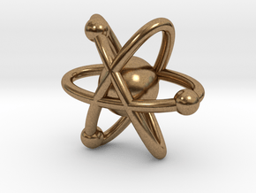 Atom Pendant in Natural Brass