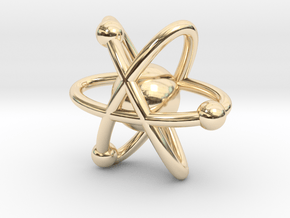 Atom Pendant in 14k Gold Plated Brass
