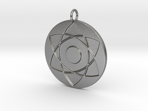 3D Eyes Pendant in Natural Silver