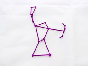 Orion Constellation Pendant in Purple Processed Versatile Plastic