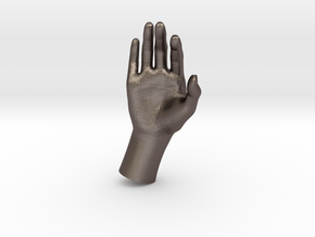 1/10 Hand 014 in Polished Bronzed Silver Steel