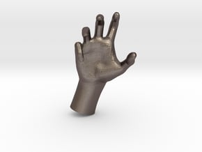 1/10 Hand 016 in Polished Bronzed Silver Steel