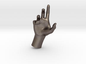 1/10 Hand 017 in Polished Bronzed Silver Steel