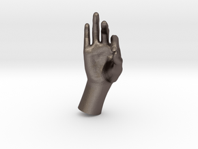 1/10 Hand 021 in Polished Bronzed Silver Steel