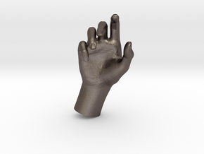 1/10 Hand 022 in Polished Bronzed Silver Steel