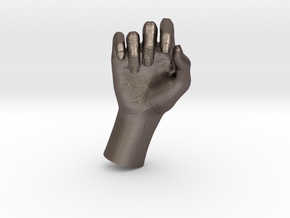 1/10 Hand 027 in Polished Bronzed Silver Steel