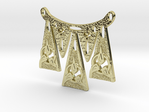 Dagger Points Warrior Necklace in 18k Gold Plated Brass