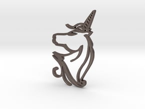 Unicorn in Polished Bronzed Silver Steel