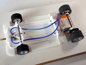 Slot car chassis for C9 1/28 in White Natural Versatile Plastic