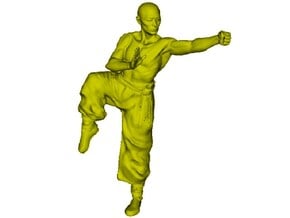 1/15 scale Shaolin Kung Fu monk figure A in Tan Fine Detail Plastic