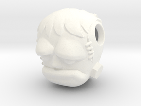 Reversible Frankenstein head pendant in White Processed Versatile Plastic