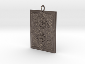 Watchers Pendant in Polished Bronzed Silver Steel