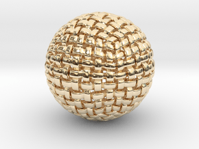 Knitted Sphere in 14K Yellow Gold