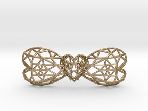 Bow tie The Heart in Polished Gold Steel