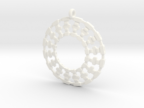 Treyu Pendant in White Processed Versatile Plastic