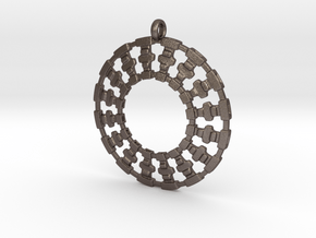 Treyu Pendant in Polished Bronzed Silver Steel