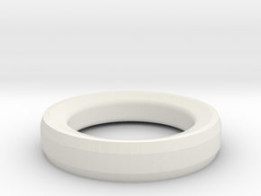 Prototype Ring Design 1 for RFID Tag in White Natural Versatile Plastic