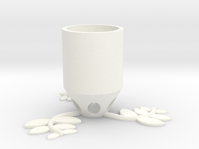Small Plant Pot (long) in White Processed Versatile Plastic