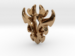 Antler Pendant in Polished Brass