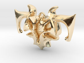 Horn Pendant in 14k Gold Plated Brass