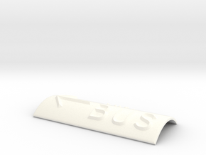 BUS mit Pfeil nach links in White Processed Versatile Plastic