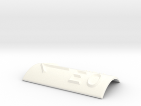 E0 mit Pfeil nach links in White Processed Versatile Plastic