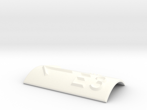 E3 mit Pfeil nach links in White Processed Versatile Plastic