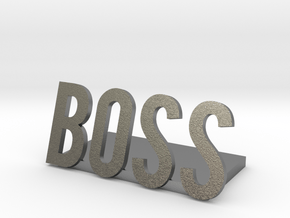 boss logo1 desk bussiness in Natural Silver