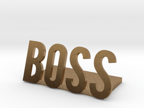 boss logo1 desk bussiness in Natural Brass