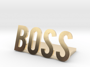 boss logo1 desk bussiness in 14K Yellow Gold