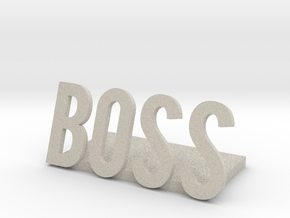 boss logo1 desk bussiness in Natural Sandstone