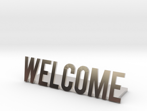 Welcome logo desk business in Platinum