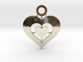 Heart Pendant in 14k White Gold