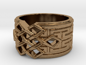 Endless Knot Ring (Multiple Sizes) in Natural Brass