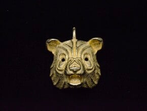 Panda Pendant in Polished Gold Steel