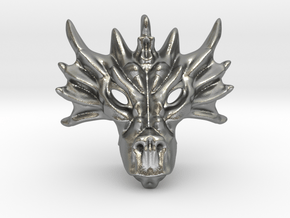 Aegis Dragon Pendant in Natural Silver