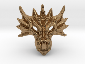 Aegis Dragon Pendant in Natural Brass
