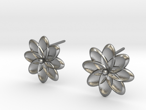 Flora Earrings in Natural Silver
