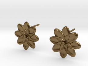 Flora Earrings in Natural Bronze